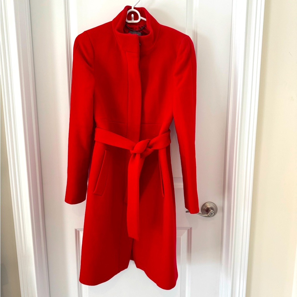J.Crew Double Cloth Wool Coat - Red Size 6